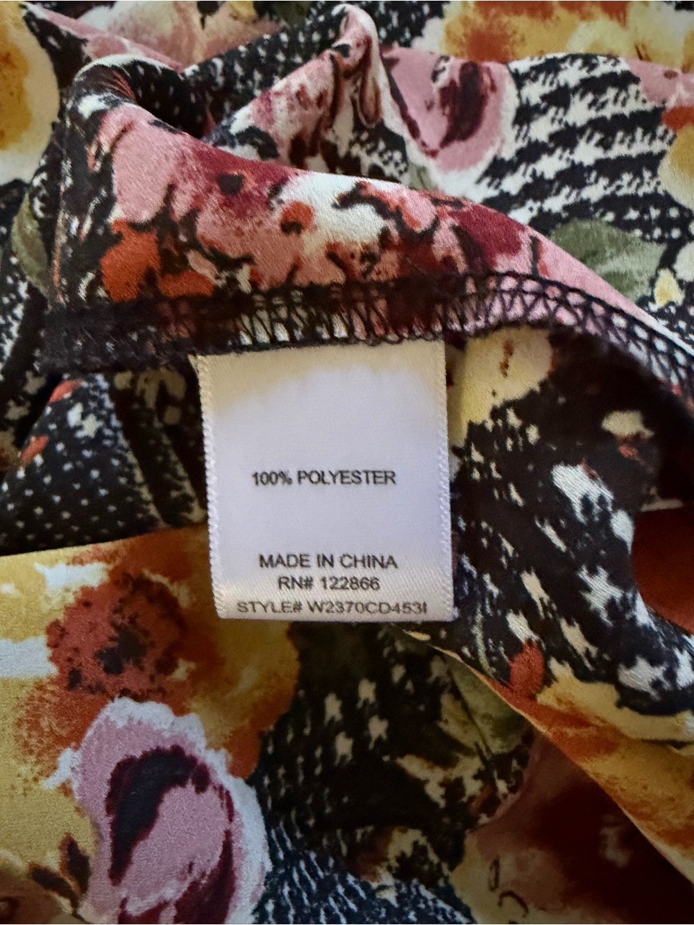 CHENAULT Floral Glen Plaid High Low Button Up Tunic Roll Tab Sleeves Top EUC - Picture 5 of 6